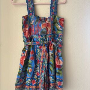 Farm Rio Stitched Garden Romper